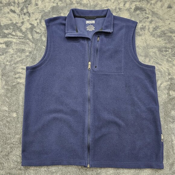 Duluth Trading Co Other - Duluth Trading co fleece vest mens size large navy blue full zip 88320 soft